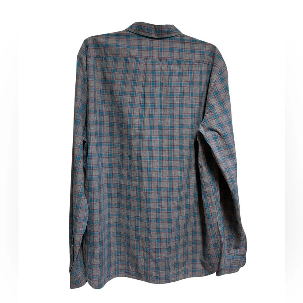 J.Crew Button Down Shirt Men XL  Blue gray Plaid Slim Fit 100% Cotton